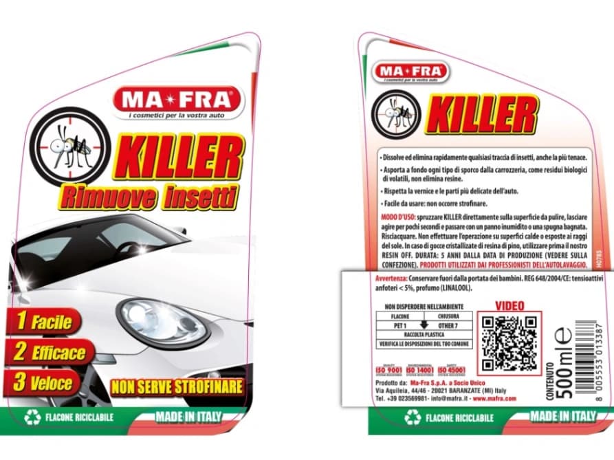 Killer MAFRA 500 ml Rimuove insetti e moscerini dalla carrozzeria dell'auto  2