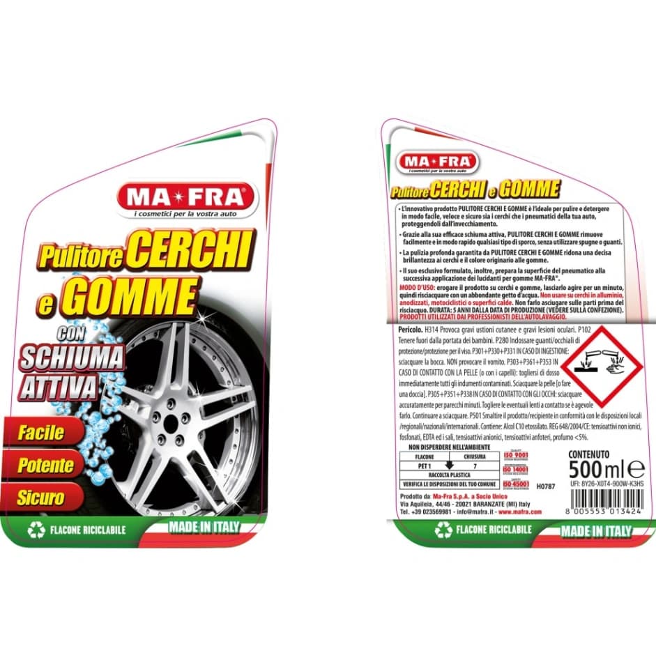Pulitore cerchi e gomme mafra liquido ml 500 2