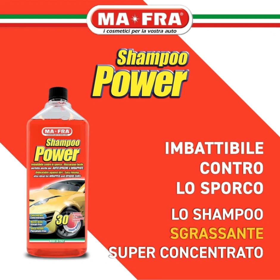 Shampoo auto MAFRA Power detergente concentrato 30 lavaggi 2